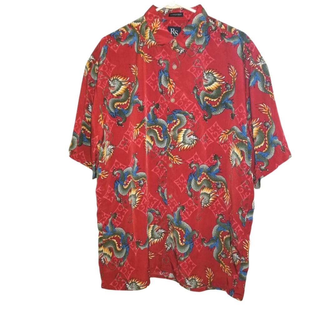 Animal Print Shirt Mens Size XL